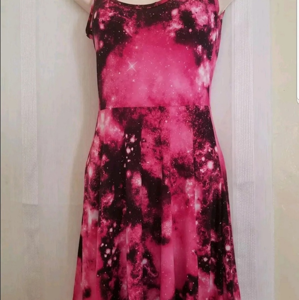 Pink Stretch Midi Dress